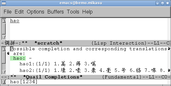 Chinese input methods for Emacs | Llaisdy